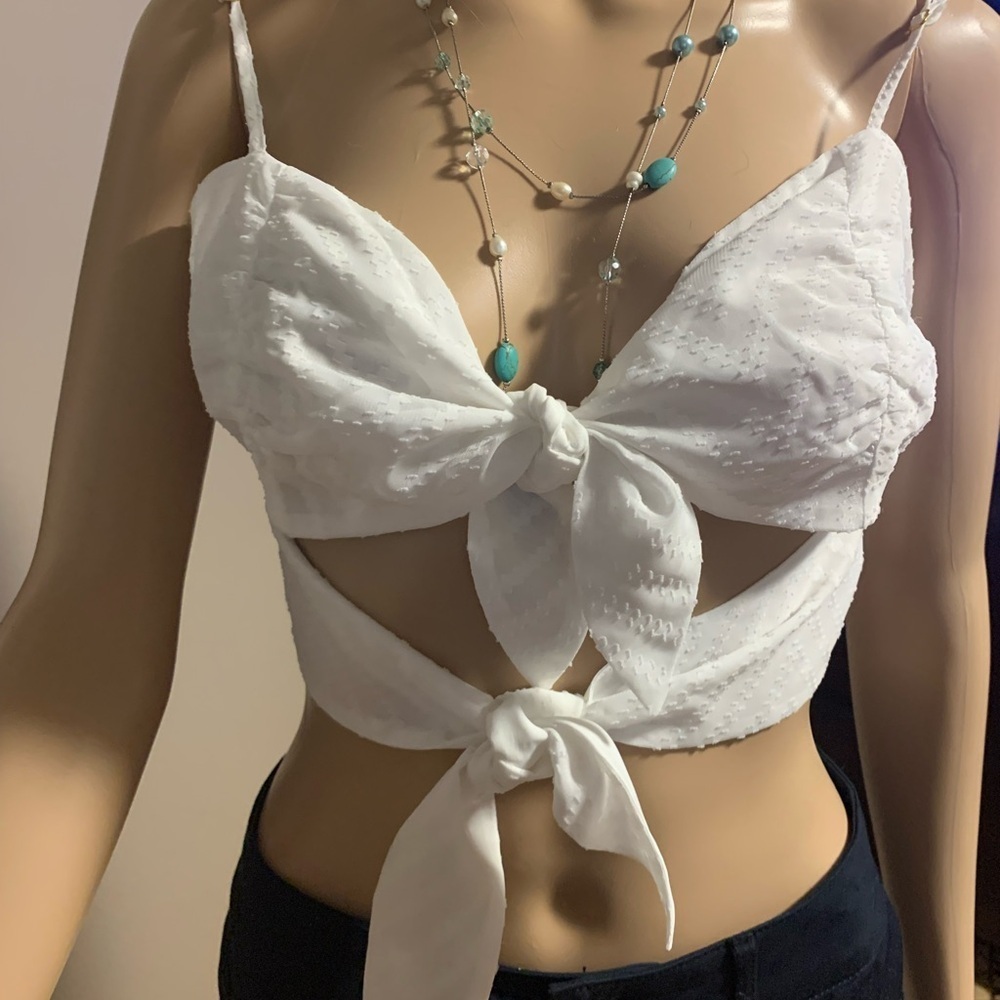 NWT Michael Costello x Revolve bralette small white